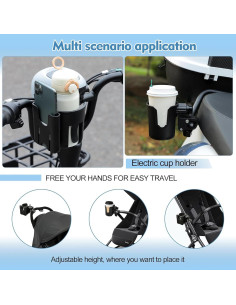 Soporte para Taza y Teléfono Genérico Ajustable para Carrito 2