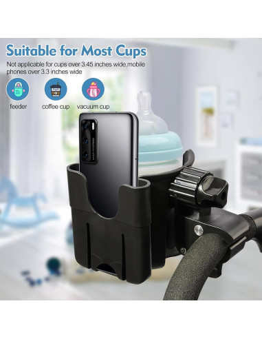 Soporte para Taza y Teléfono Genérico Ajustable para Carrito