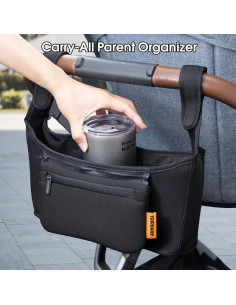 Organizador de Cochecito TRIPDAILY con Soporte de Vaso y Correas Antideslizantes 2