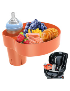 Bandeja para Asiento de Coche SSPONT Naranja con Portavasos
