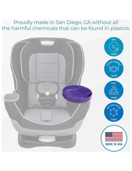 Bandeja de Viaje Morada Mi Bandeja de Viaje - Adaptable y Segura