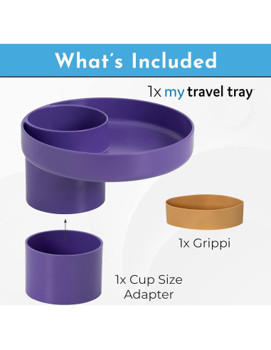 Bandeja de Viaje Morada Mi Bandeja de Viaje - Adaptable y Segura