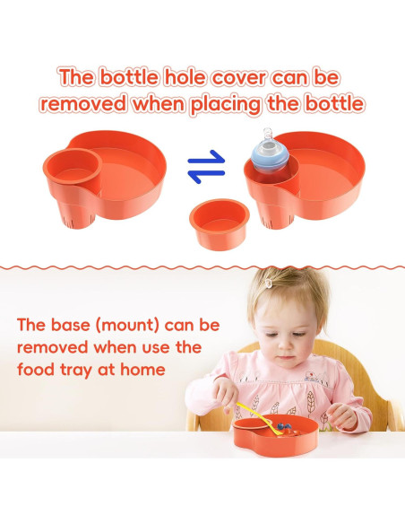 Bandeja para Asiento de Coche SSPONT Naranja con Portavasos