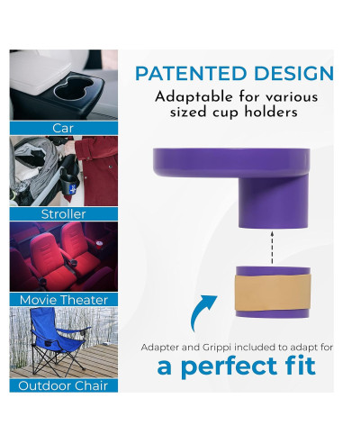 Bandeja de Viaje Morada Mi Bandeja de Viaje - Adaptable y Segura