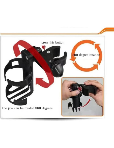 Soporte de Botella de Agua GLDYTIMES Rotación 360 para Bicicleta