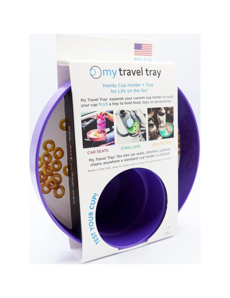 Bandeja de Viaje Morada Mi Bandeja de Viaje - Adaptable y Segura