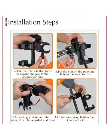 Soporte de Botella de Agua GLDYTIMES Rotación 360 para Bicicleta