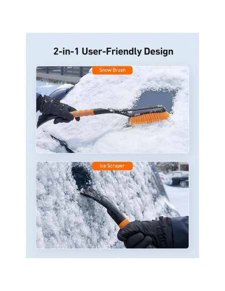 Cepillo de Nieve AstroAI 68.58 cm con Raspador Ergonómico