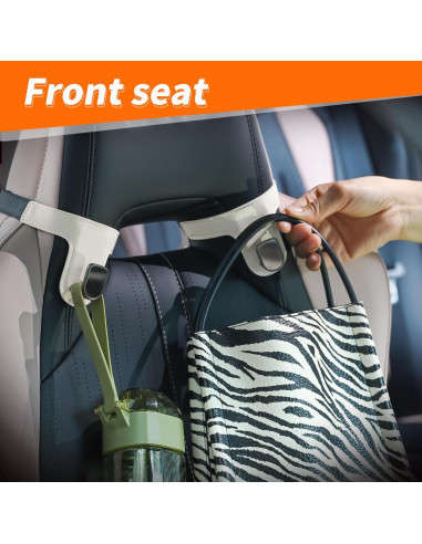 Ganchos de coche JEYODA para asientos deportivos - Organizador negro