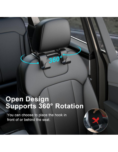 Ganchos de Respaldo para Asiento de Coche SUTOUG - 4 Piezas