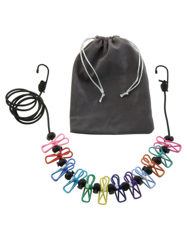 Cuerda de Ropa Retráctil Portátil ZZHXSM 3.66m con Clips Antideslizantes