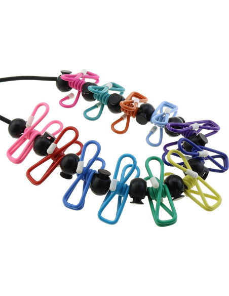 Cuerda de Ropa Retráctil Portátil ZZHXSM 3.66m con Clips Antideslizantes