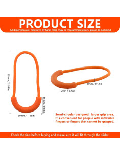 100 Piezas Tiradores de Cremallera Nylon SHRJ 10 Colores 2