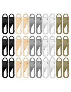 Kit de 30 Tiradores de Cremallera Metal ZGQHZR - 5 Colores