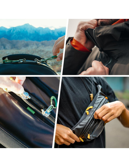 100 Piezas Tiradores de Cremallera Nylon SHRJ 10 Colores