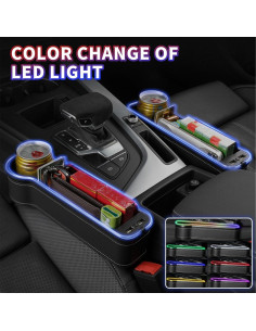 Organizador de Coche Dexepe con Luz LED y Cargador USB 2