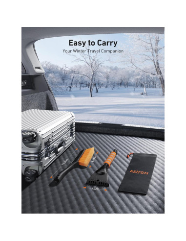 Cepillo de Nieve AstroAI 68.58 cm con Raspador Ergonómico