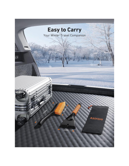 Cepillo de Nieve AstroAI 68.58 cm con Raspador Ergonómico