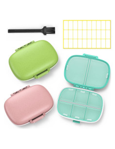 Organizador de Pastillas TecQach 3 Cajas 8 Compartimentos