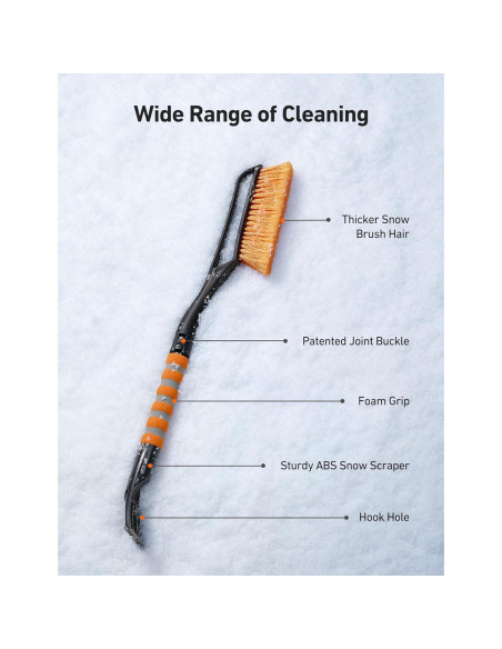 Cepillo de Nieve AstroAI 68.58 cm con Raspador Ergonómico