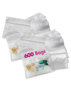 Bolsas de Pouch para Pastillas MEDca - 600 Unidades 7.6x6.9cm