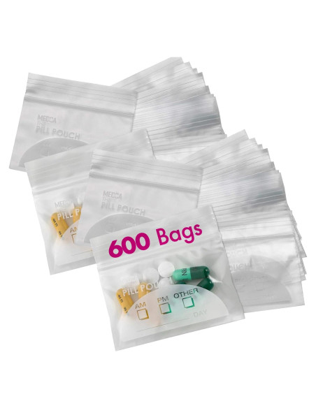 Bolsas de Pouch para Pastillas MEDca - 600 Unidades 7.6x6.9cm