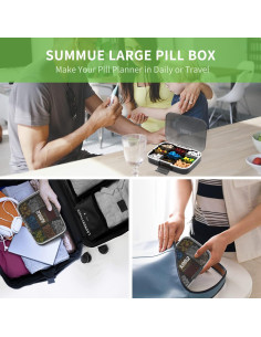 Organizador de Pastillas Grande SUMMUE XL a Prueba de Humedad 2