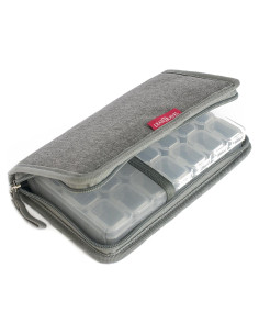 Organizador de pastillas LeanTravel pequeño para 7 días gris