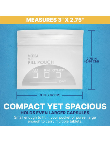 Bolsas de Pouch para Pastillas MEDca - 600 Unidades 7.6x6.9cm