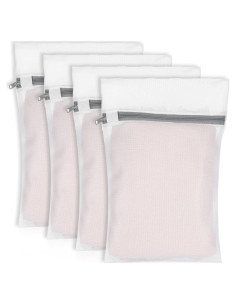 4 Bolsas de Malla para Lavandería Tyqour - Ropa Delicada 30x20cm