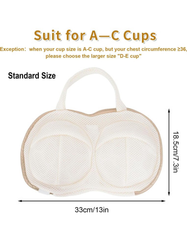 Bolsa de Lavandería para Sujetadores F-OS022C Beige