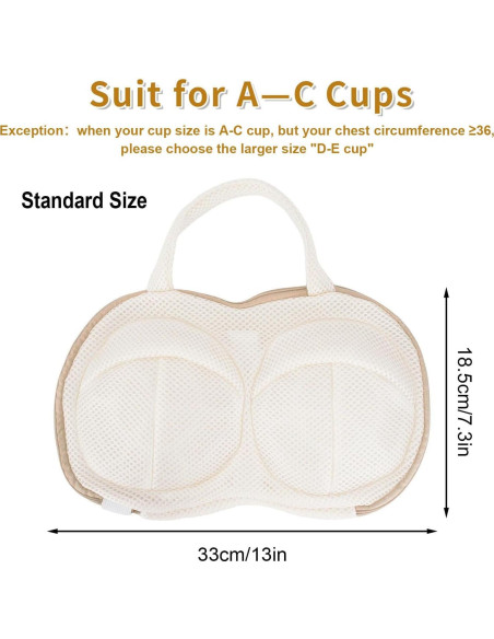 Bolsa de Lavandería para Sujetadores F-OS022C Beige