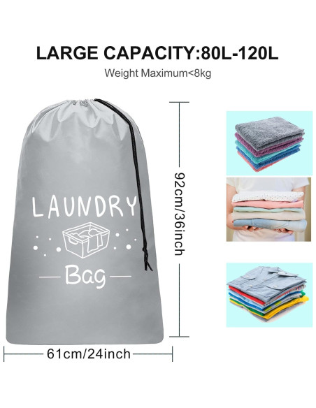 Bolsa de Lavandería Extra Grande Sylfairy 2 Pack Nylon 61x92cm Bolsa de Lavandería Extra Grande Sylfairy 2 Pack Nylon 61x92cm