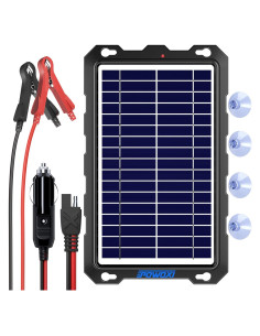 Cargador Solar POWOXI 7.5W 12V Impermeable para Baterías