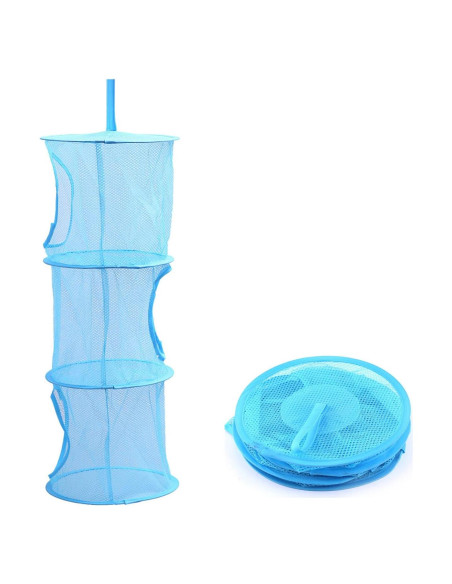 Cesta de Almacenamiento Colgante Gouccpu 3 Compartimentos Azul