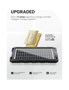 Cargador Solar POWOXI 7.5W 12V Impermeable para Baterías 2