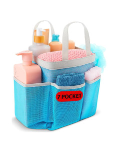 Caddy de Ducha Plegable Handy Laundry 7 Bolsillos Azul