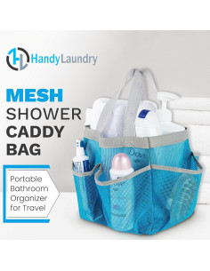 Caddy de Ducha Plegable Handy Laundry 7 Bolsillos Azul 2
