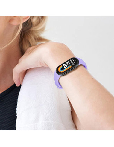 Correa AWINNER para Xiaomi Mi Band 8 Silicona Verde/Cian/Púrpura