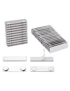 Soportes Magnéticos para Placas de Nombre SINYUDUN - 50 Piezas Plata