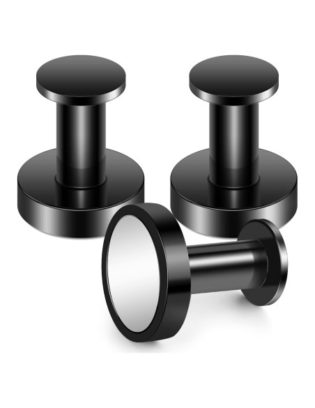 Ganchos Magnéticos TOP MAGNETS 3Pcs Soporte 68kg Negro