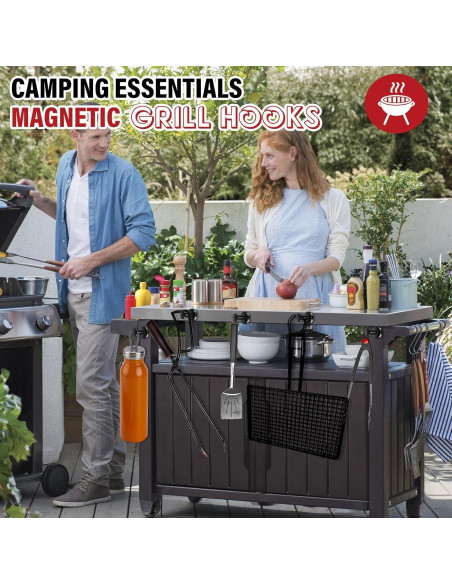 Ganchos Magnéticos TOP MAGNETS 3Pcs Soporte 68kg Negro