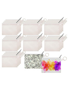 30 Bolsas de Maquillaje de Lona Frienda Blancas 11.5x9.5cm