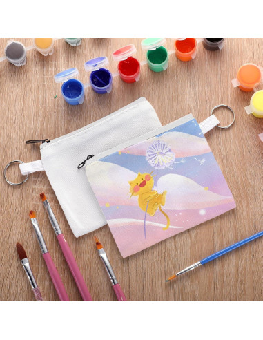 30 Bolsas de Maquillaje de Lona Frienda Blancas 11.5x9.5cm