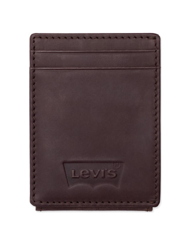 Cartera delantera RFID slim Levi's para hombres - Marrón