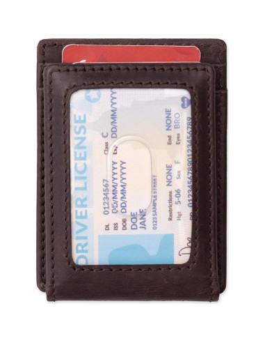 Cartera delantera RFID slim Levi's para hombres - Marrón