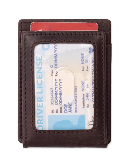 Cartera delantera RFID slim Levi's para hombres - Marrón Cartera delantera RFID slim Levi's para hombres - Marrón