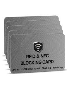 Paquete de 5 Tarjetas de Bloqueo RFID SaiTech IT - Gris