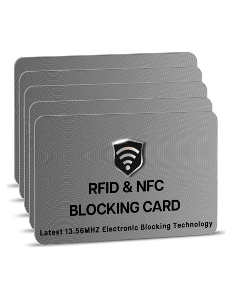 Paquete de 5 Tarjetas de Bloqueo RFID SaiTech IT - Gris
