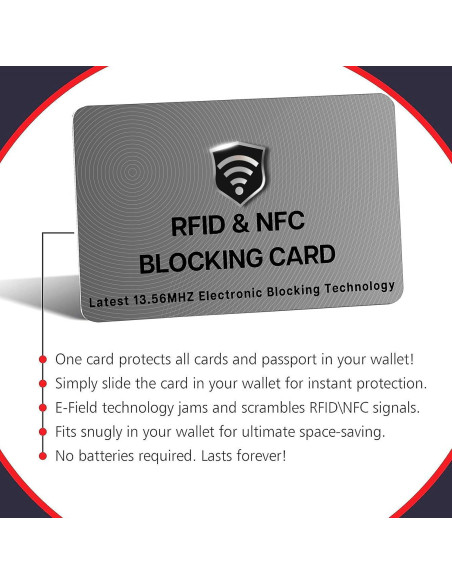Paquete de 5 Tarjetas de Bloqueo RFID SaiTech IT - Gris